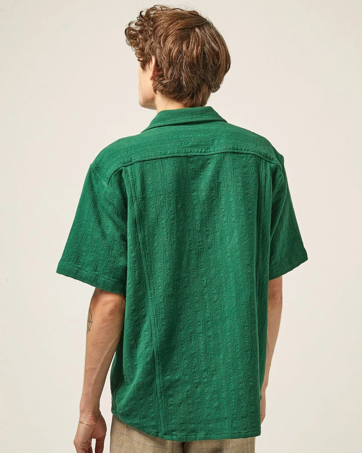 Basket Weave Stripe SS - Green sold by Corridor product image thumbnail 4