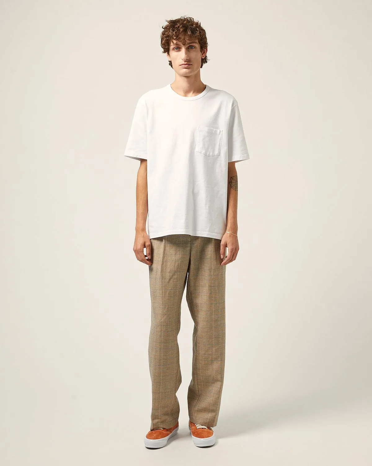 Plaid Linen Pleated Trouser sold by Corridor product image thumbnail 4