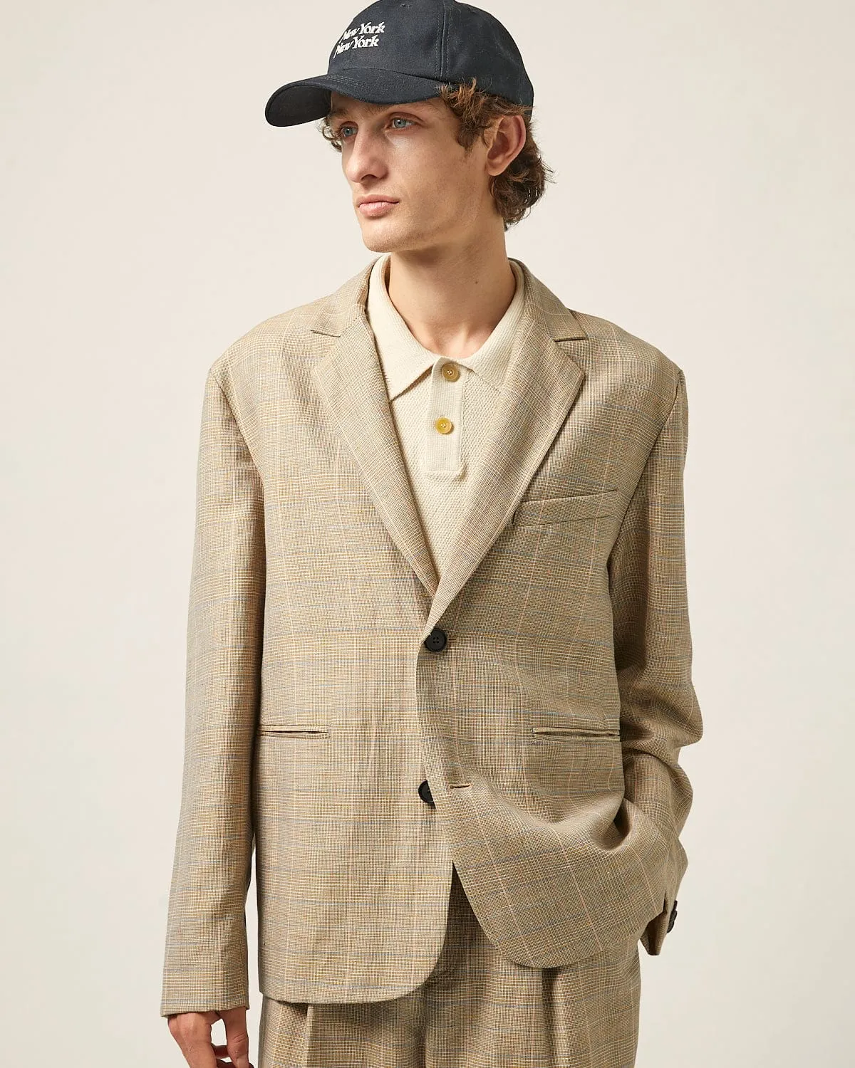 Plaid Linen Blazer sold by Corridor product image thumbnail 3