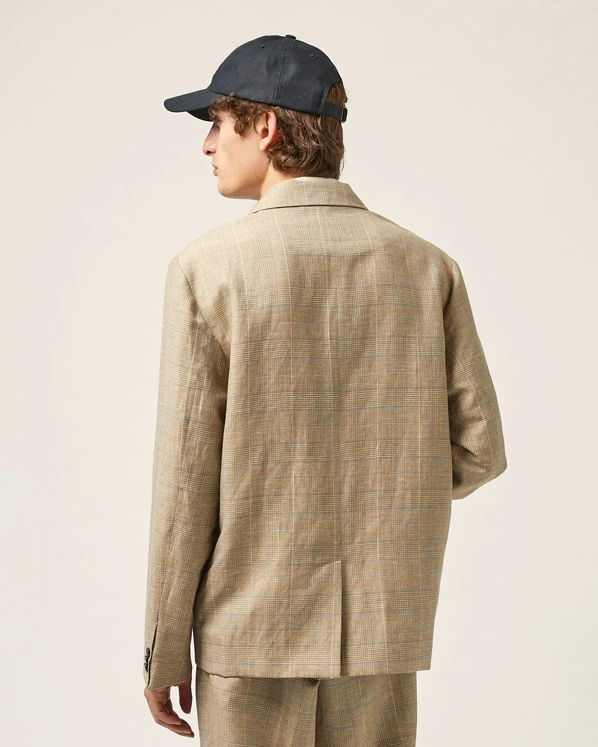Plaid Linen Blazer sold by Corridor product image thumbnail 4