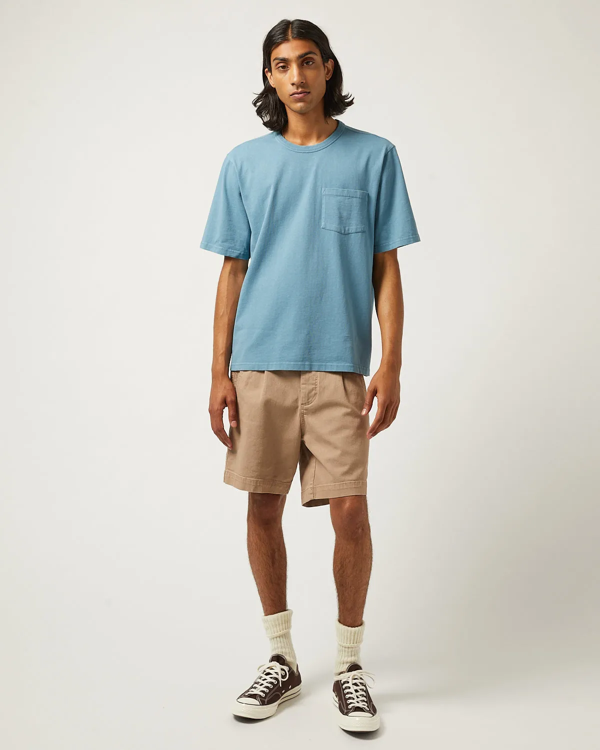 Heavy Twill Pleated Short - Khaki sold by Corridor product image thumbnail 3