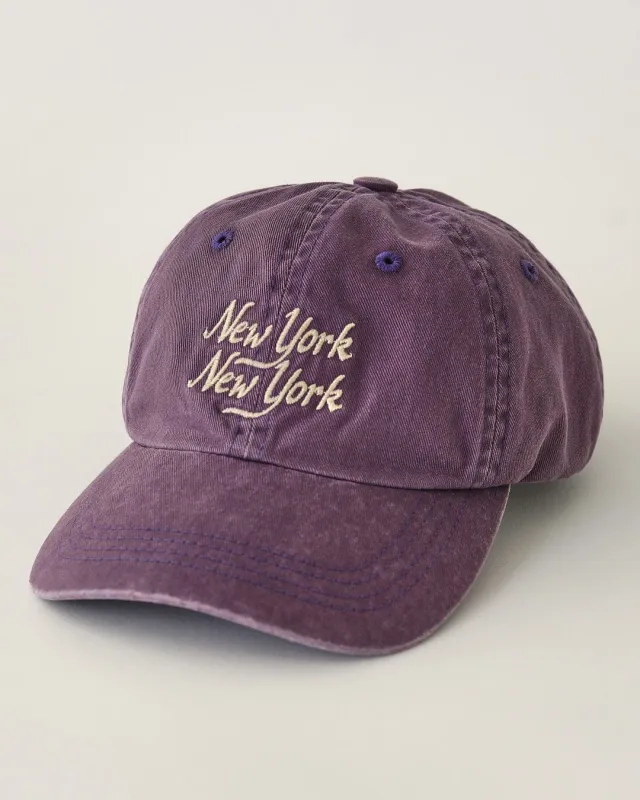 NY NY Script Hat - Purple sold by Corridor