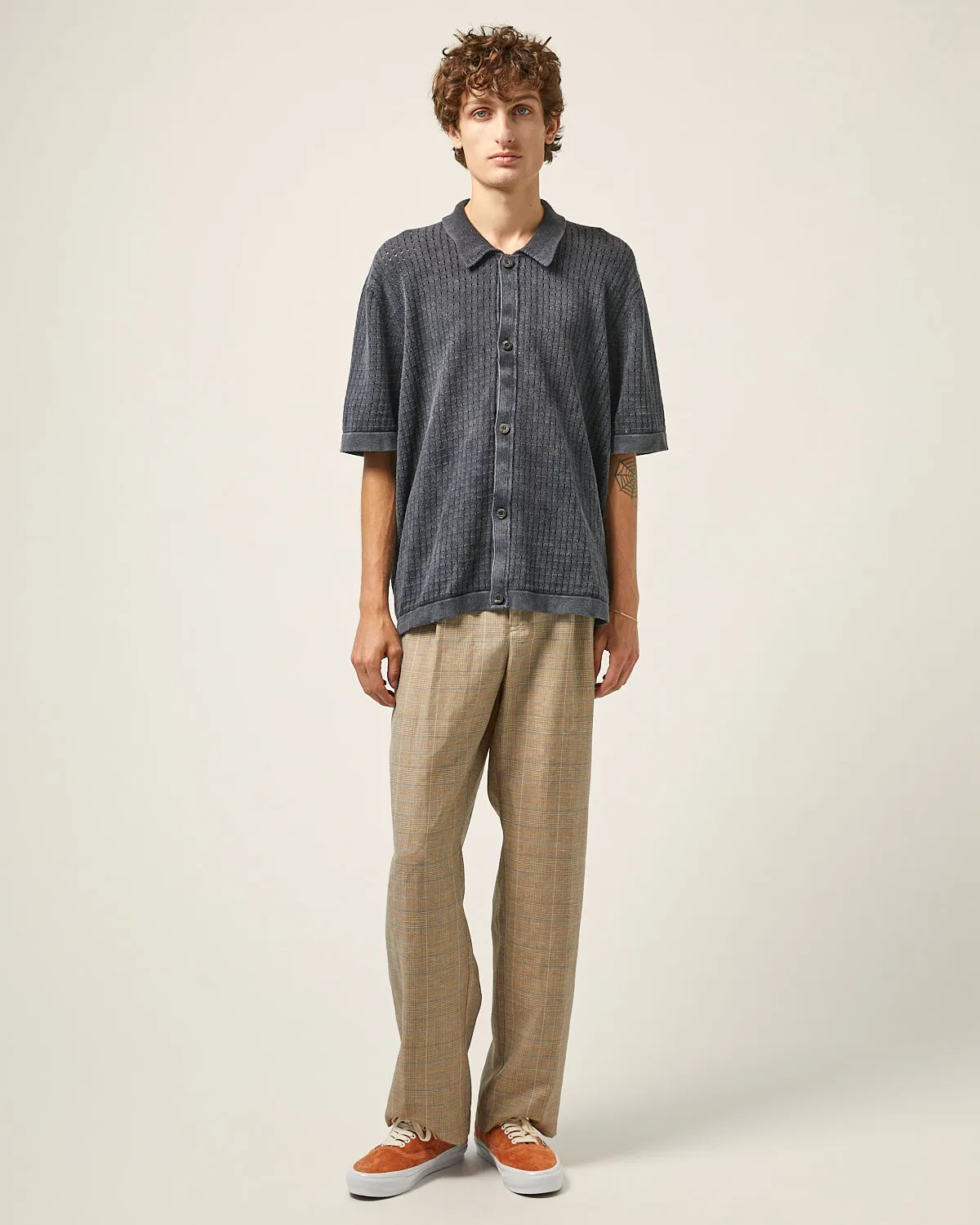 Washed Pointelle Buttondown - Black sold by Corridor product image thumbnail 2