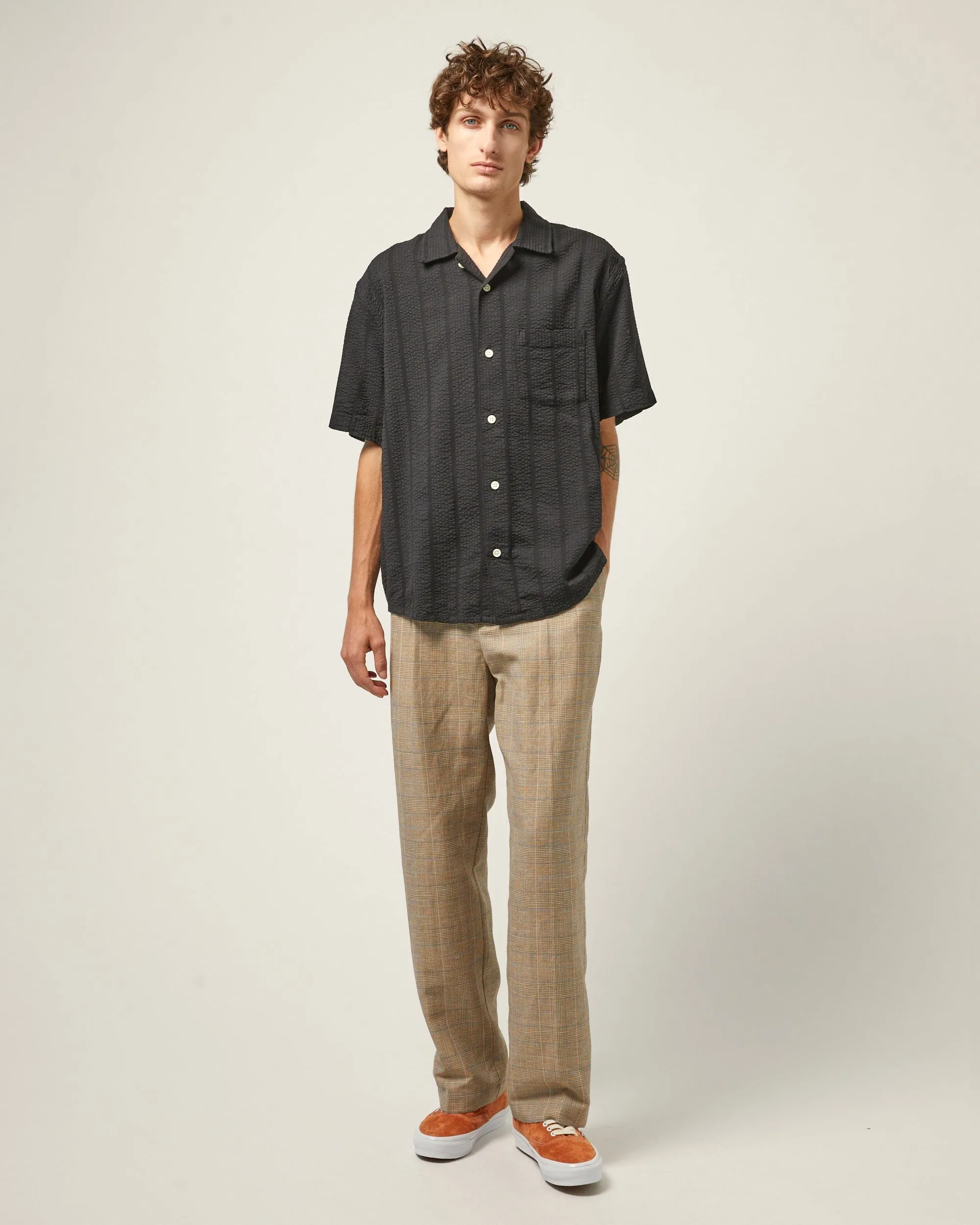 Striped Seersucker SS - Black sold by Corridor product image thumbnail 3