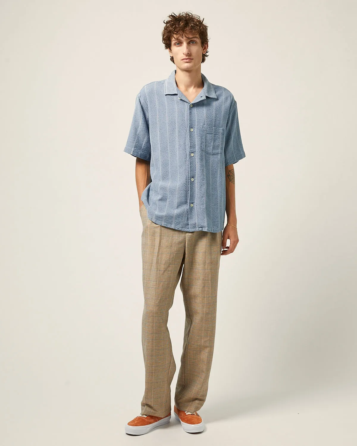 Striped Seersucker SS - Indigo sold by Corridor product image thumbnail 2