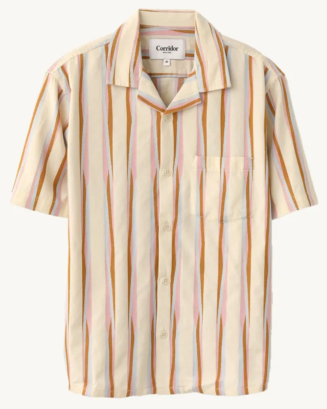 Twisted Stripe SS Camp sold by Corridor