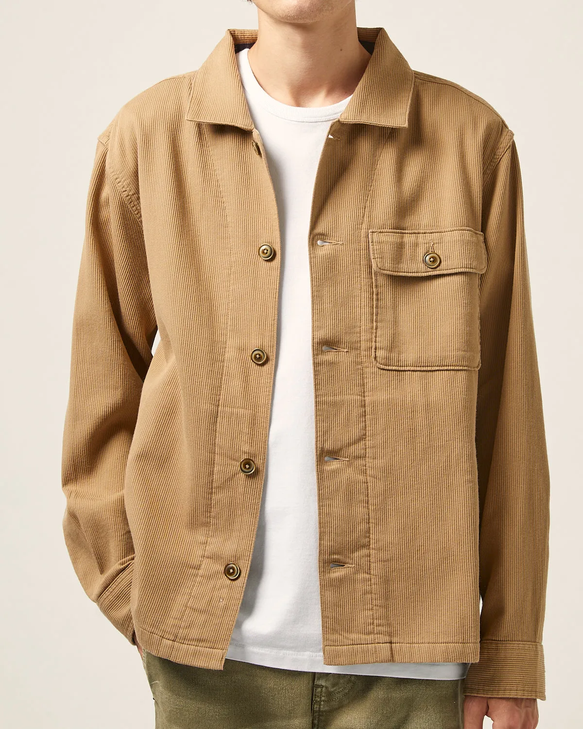 Bedford Cord Military Jacket - Khaki sold by Corridor product image thumbnail 3