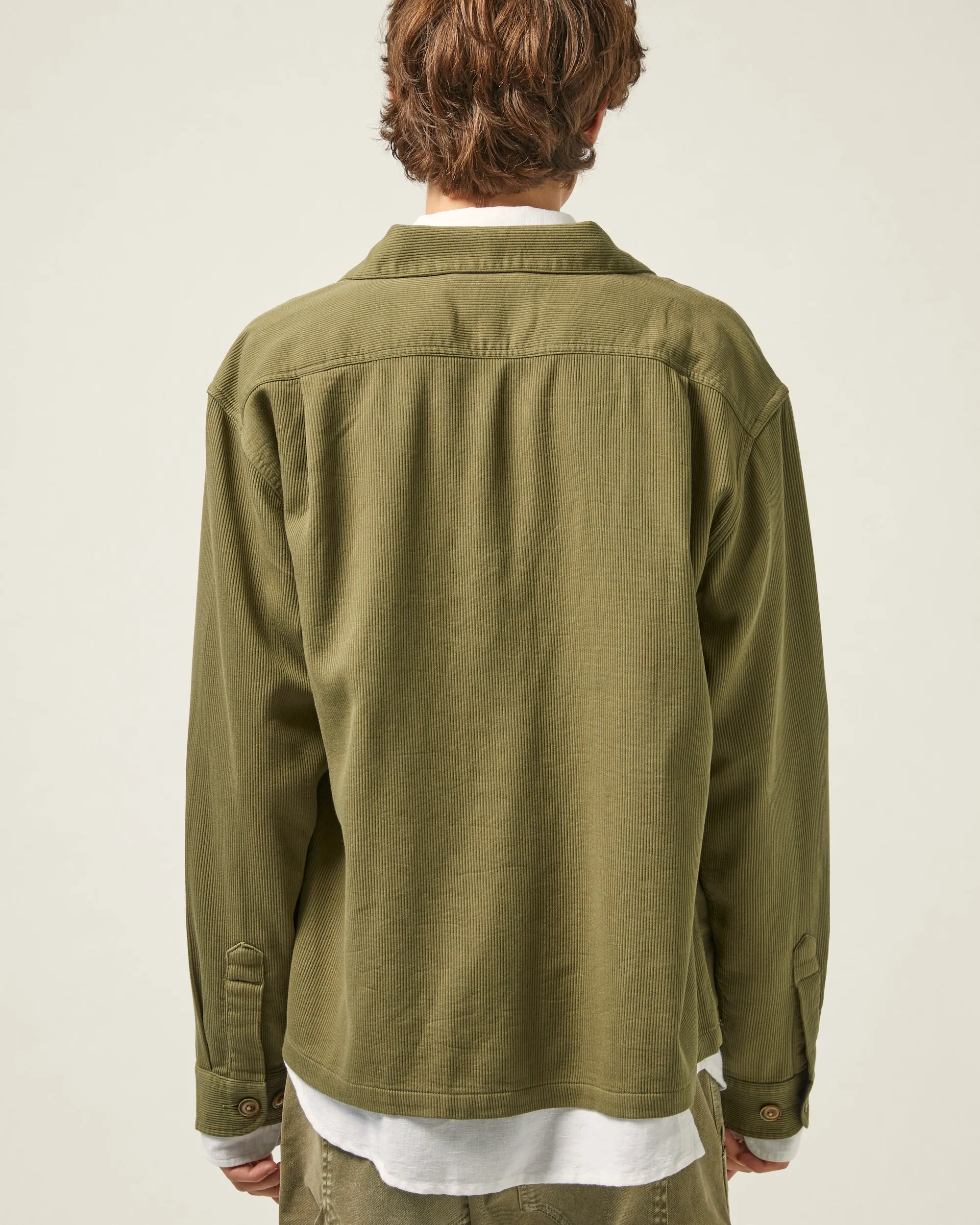 Bedford Cord Military Jacket - Olive sold by Corridor product image thumbnail 4