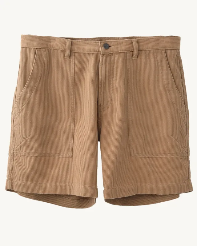 Bedford Cord Camp Pocket Shorts - Khaki sold by Corridor