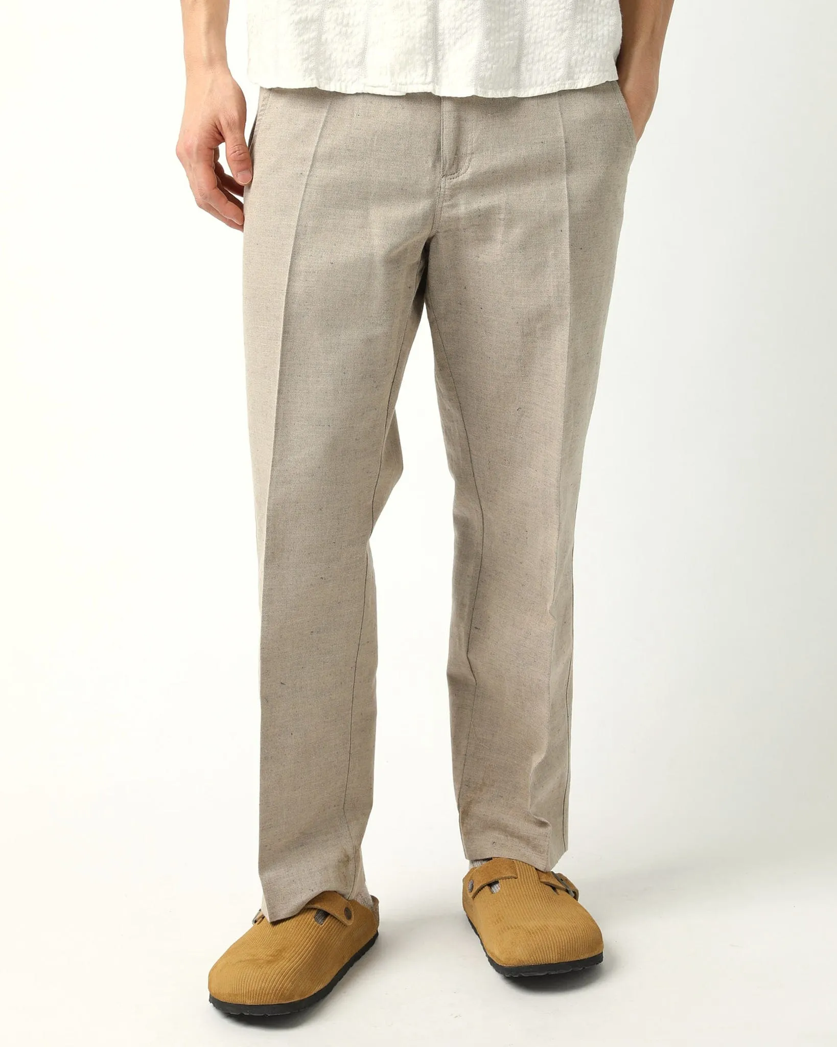 Linen Cotton Trouser - Natural sold by Corridor