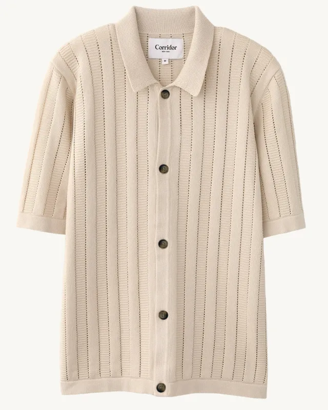 Ladder Knit Buttondown sold by Corridor