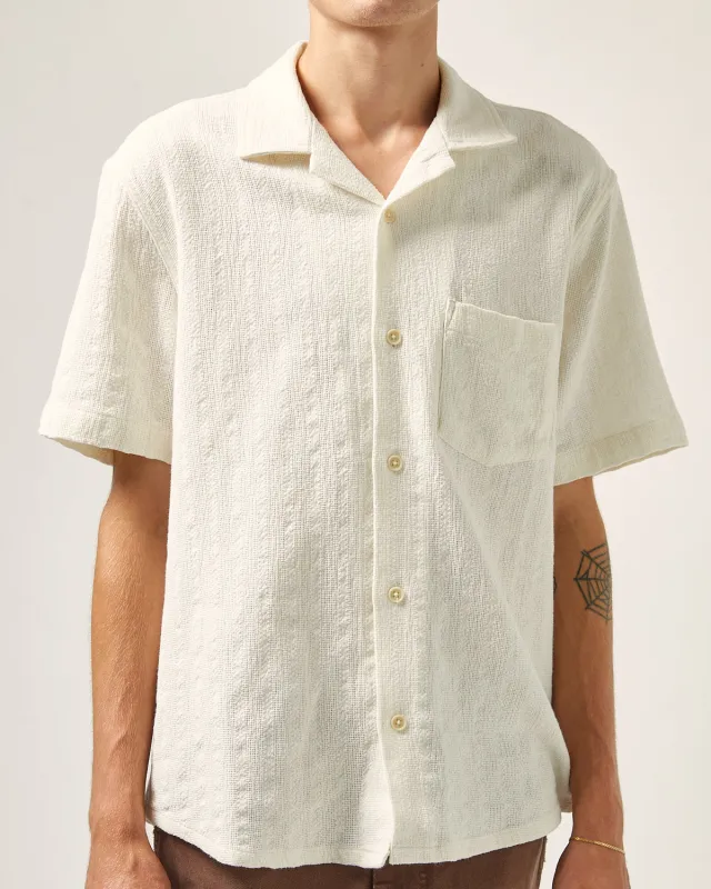 Basket Weave Stripe SS Camp - Natural sold by Corridor