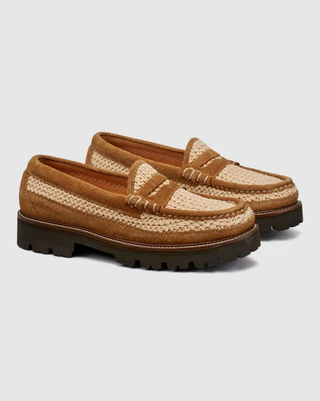 G.H. BASS x Corridor Larson Raffia Loafer sold by Corridor