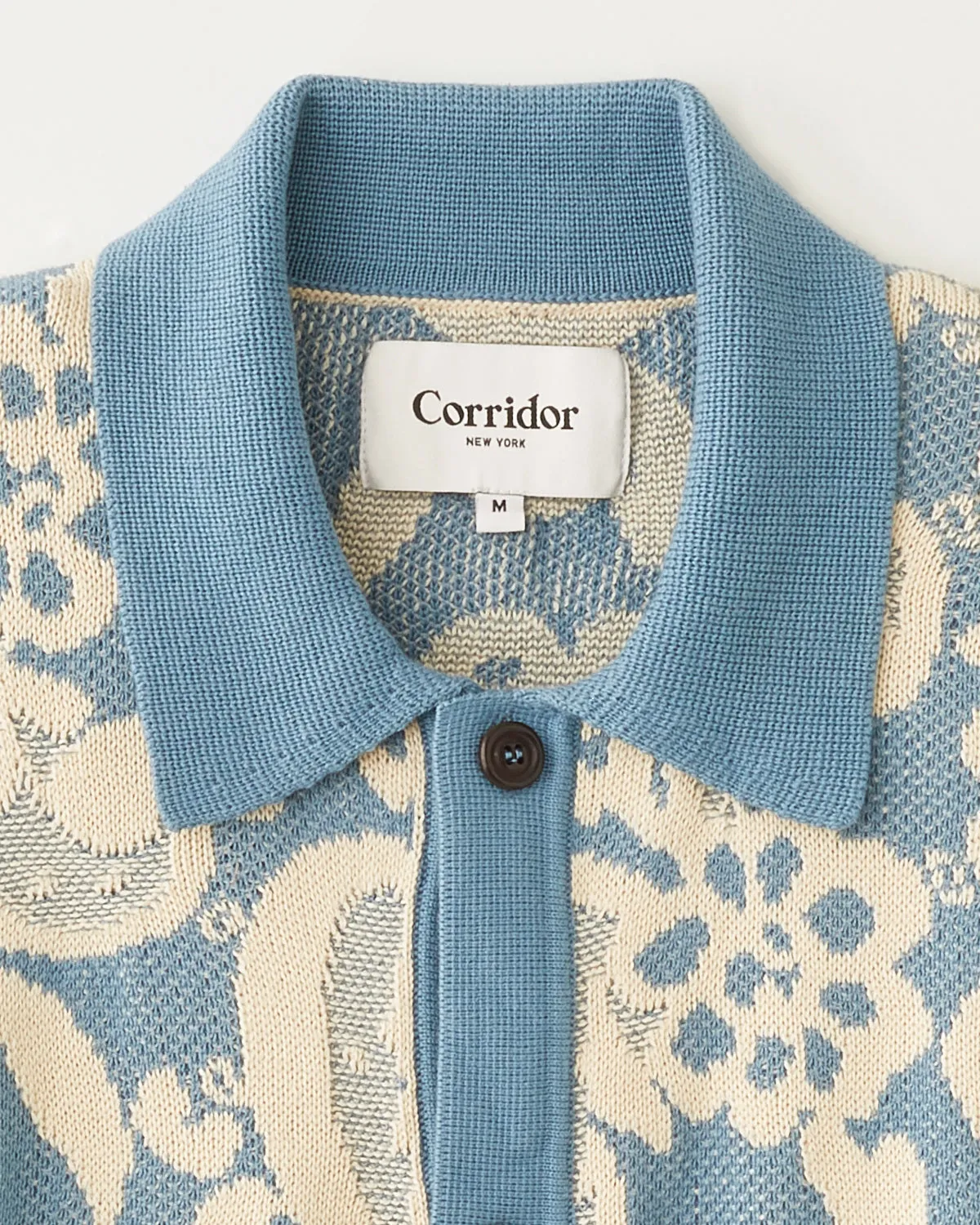 Floral Jacquard Buttondown - Blue sold by Corridor product image thumbnail 3