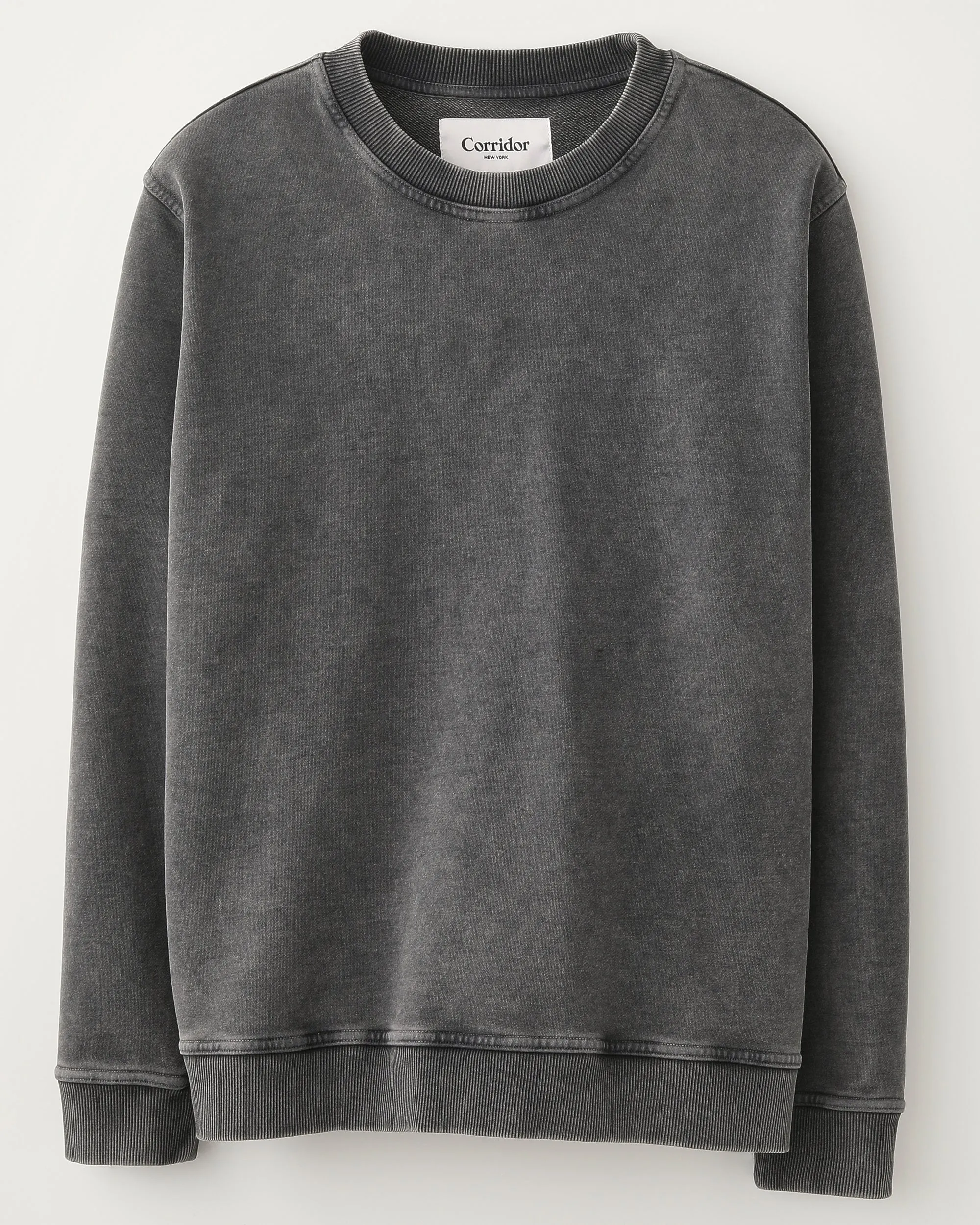 French Terry Crewneck - Washed Black sold by Corridor