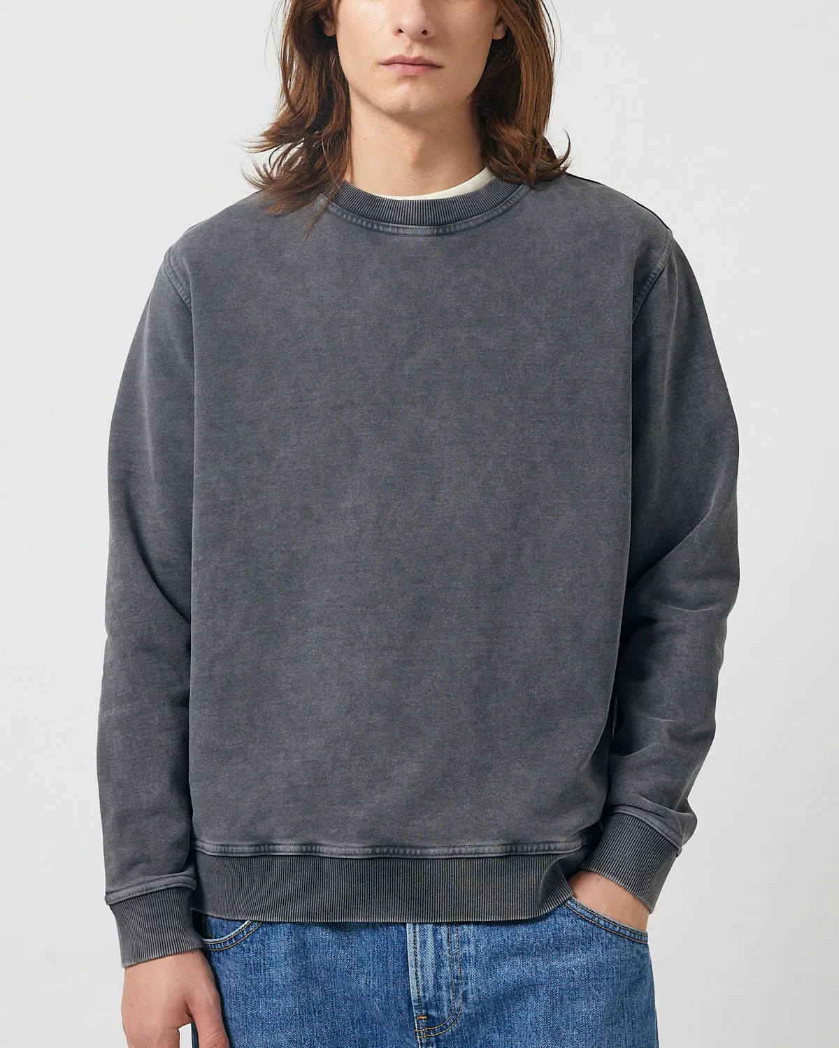 French Terry Crewneck - Washed Black sold by Corridor product image thumbnail 3
