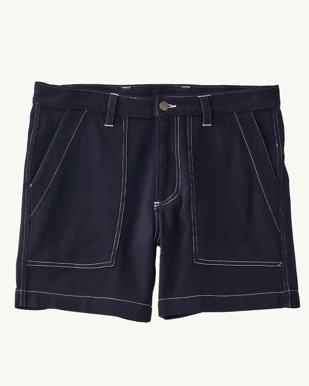 Bedford Cord Camp Pocket Shorts - Black sold by Corridor