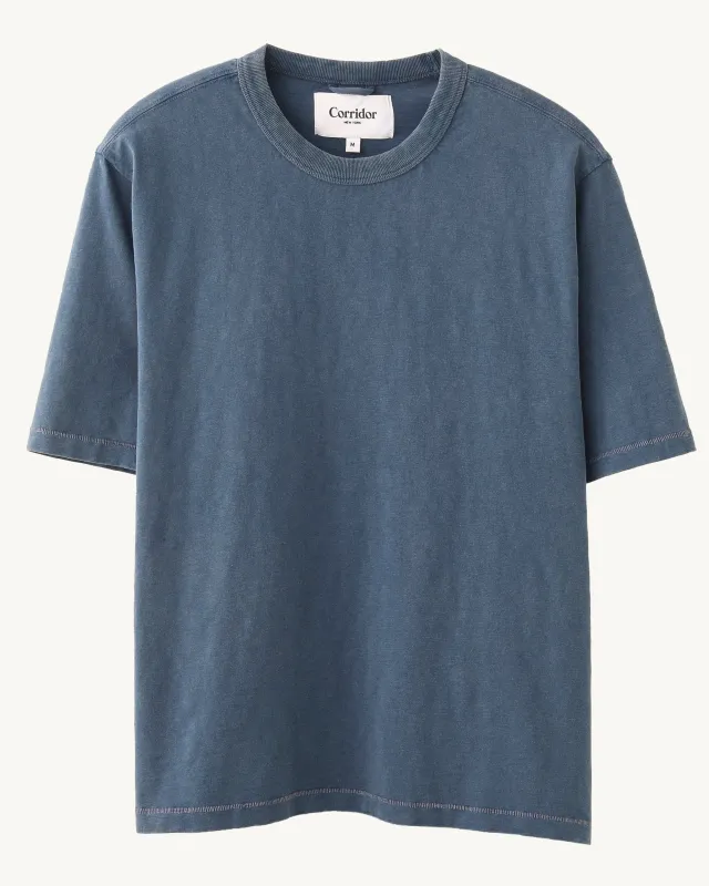 Slub Tee - Navy sold by Corridor