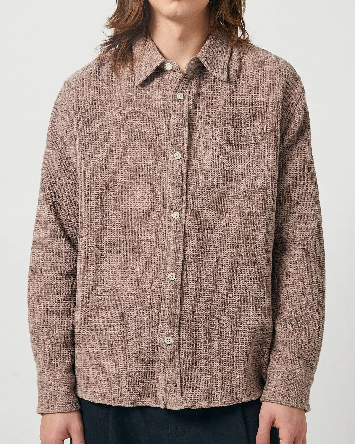 Pigment Dyed Waffle LS - Purple sold by Corridor product image thumbnail 2