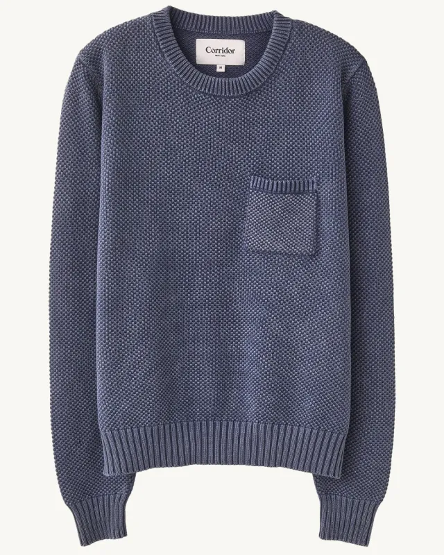 Pocket Crewneck - Navy made by Corridor