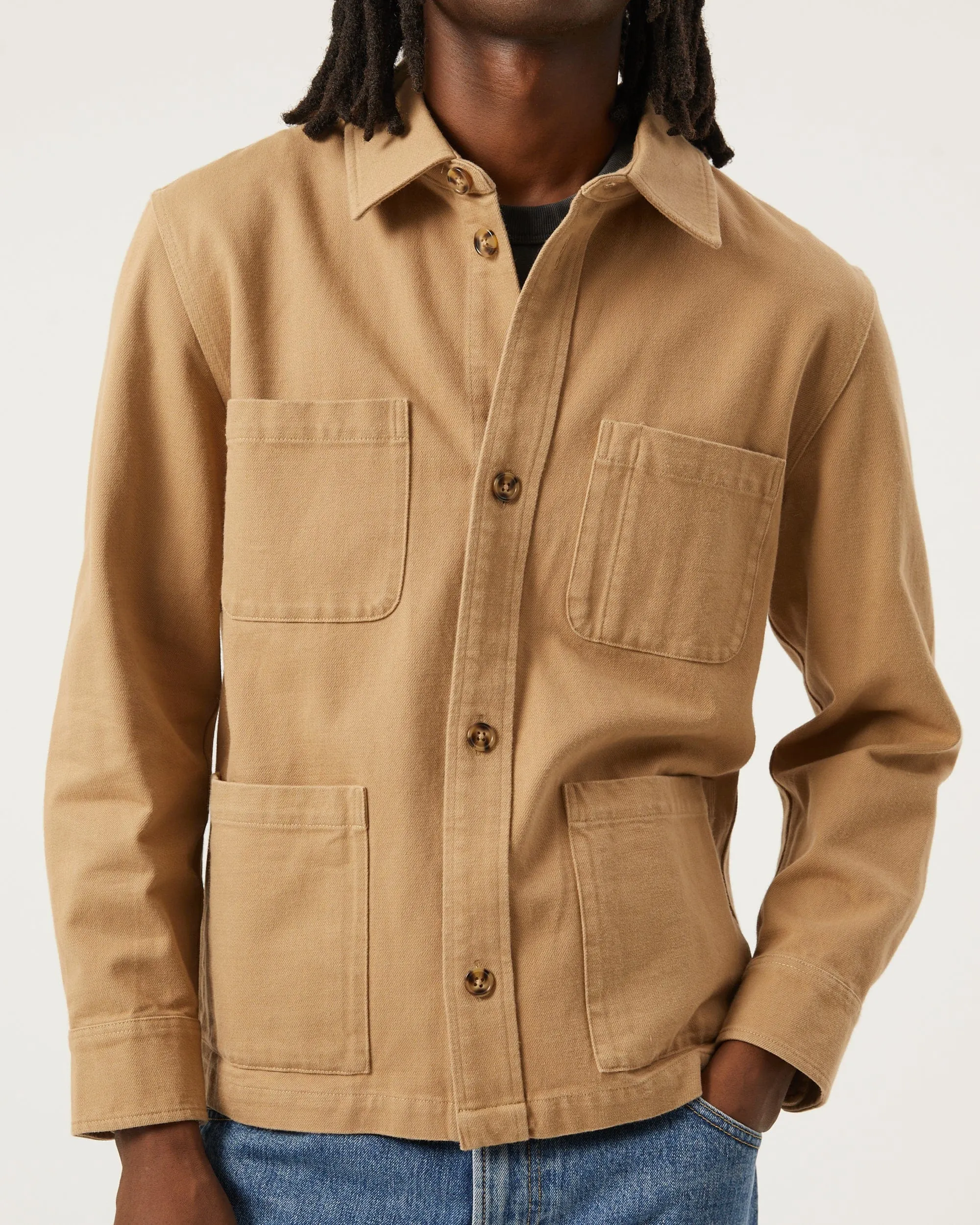 Misha Overshirt - TAN sold by Corridor product image thumbnail 3