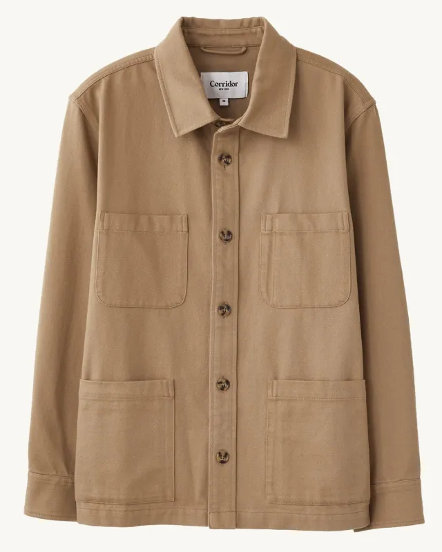 Misha Overshirt - TAN sold by Corridor