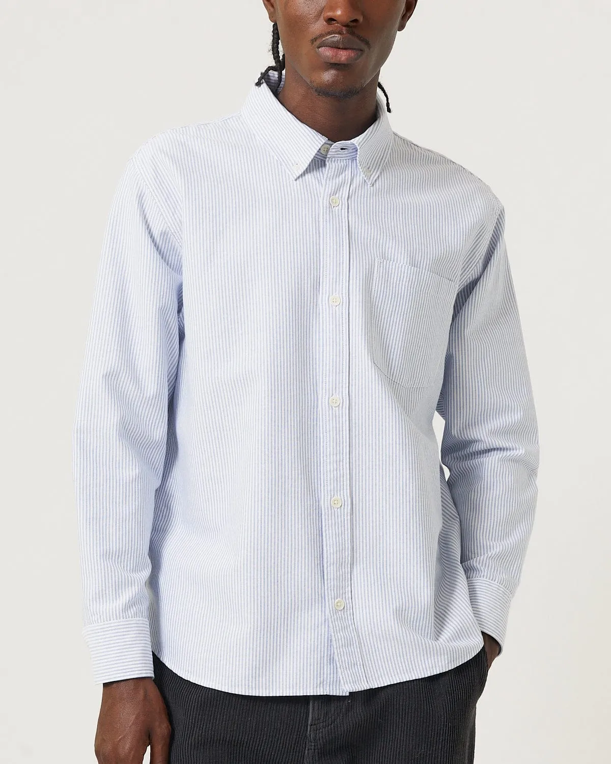 Stripe Oxford LS - Blue sold by Corridor product image thumbnail 3