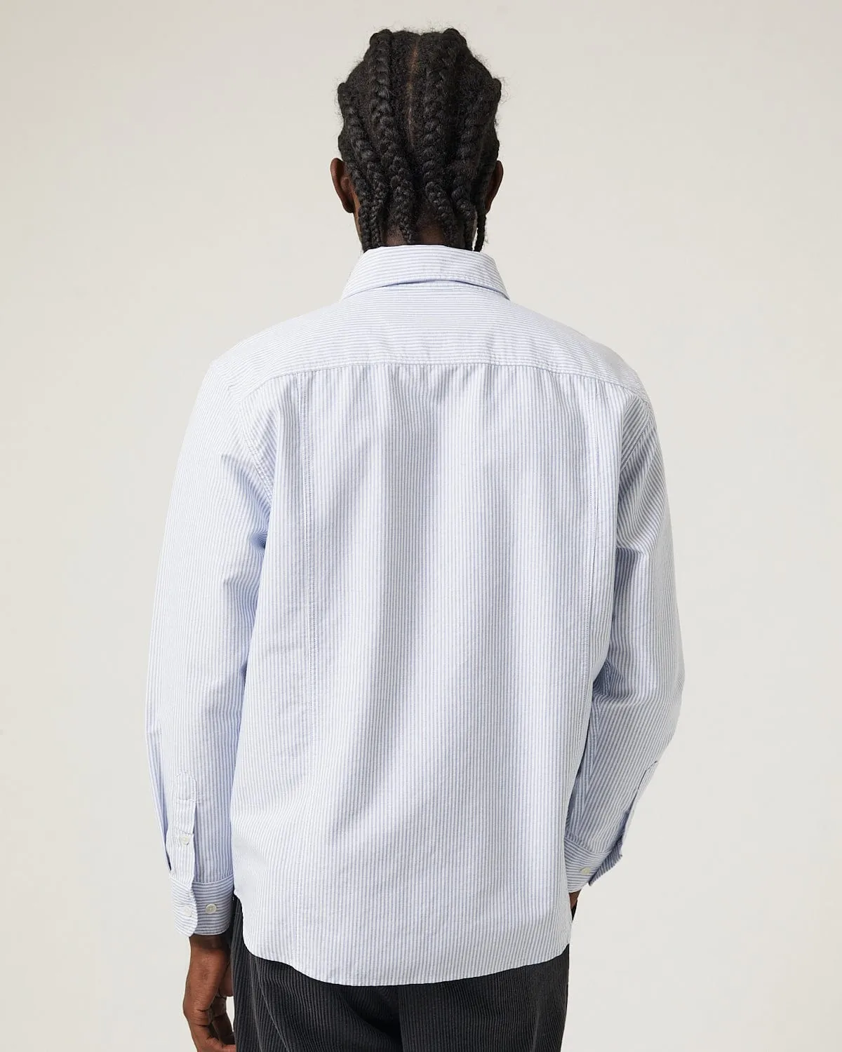 Stripe Oxford LS - Blue sold by Corridor product image thumbnail 4