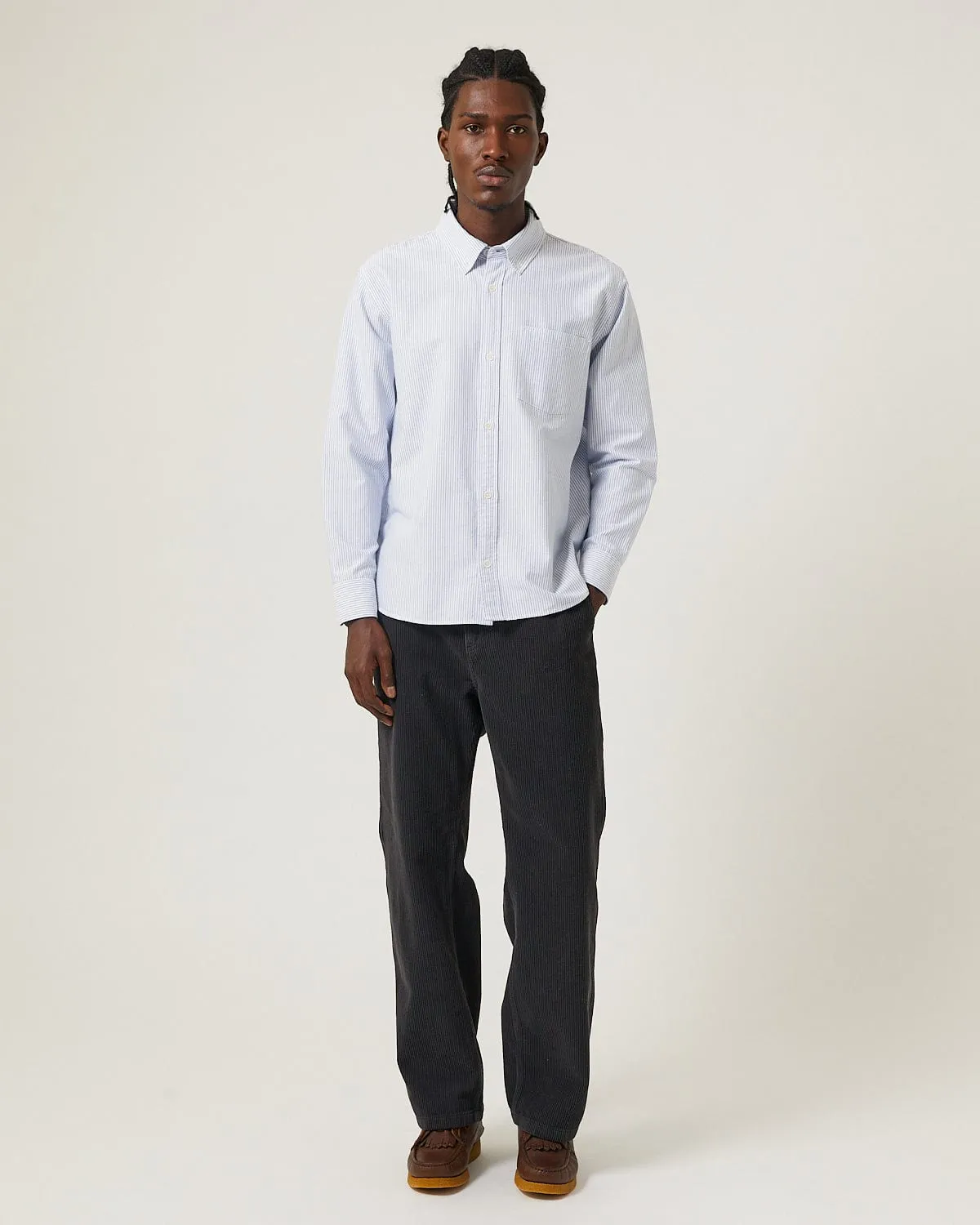 Stripe Oxford LS - Blue sold by Corridor product image thumbnail 2