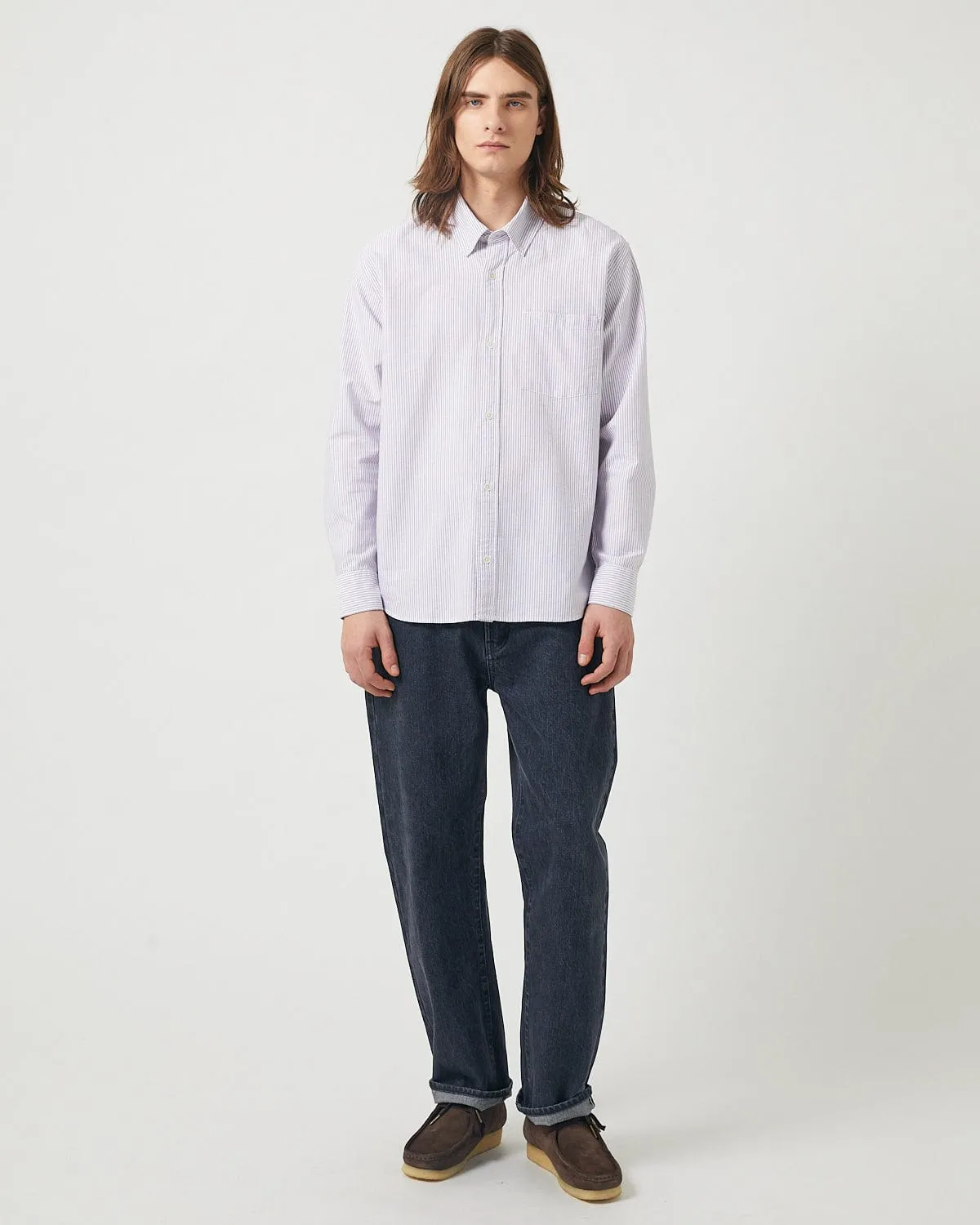 Stripe Oxford LS - Purple sold by Corridor product image thumbnail 2