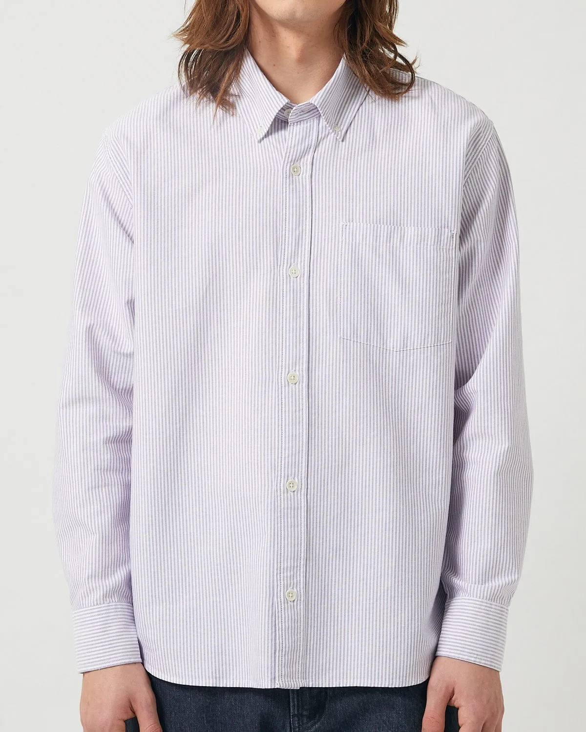 Stripe Oxford LS - Purple sold by Corridor product image thumbnail 3
