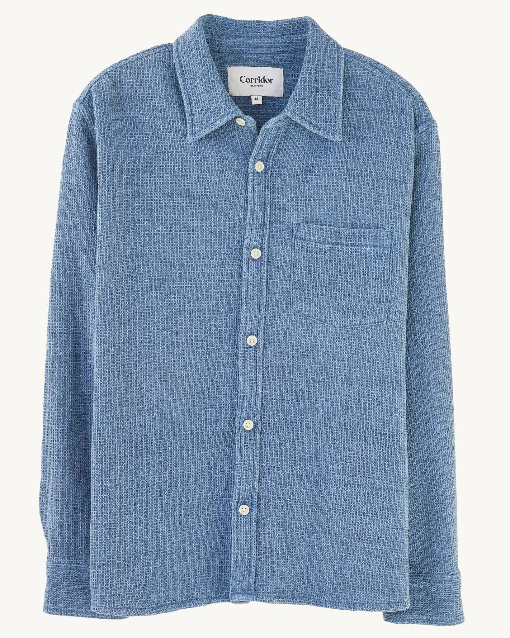 Pigment Dyed Waffle LS - Indigo sold by Corridor