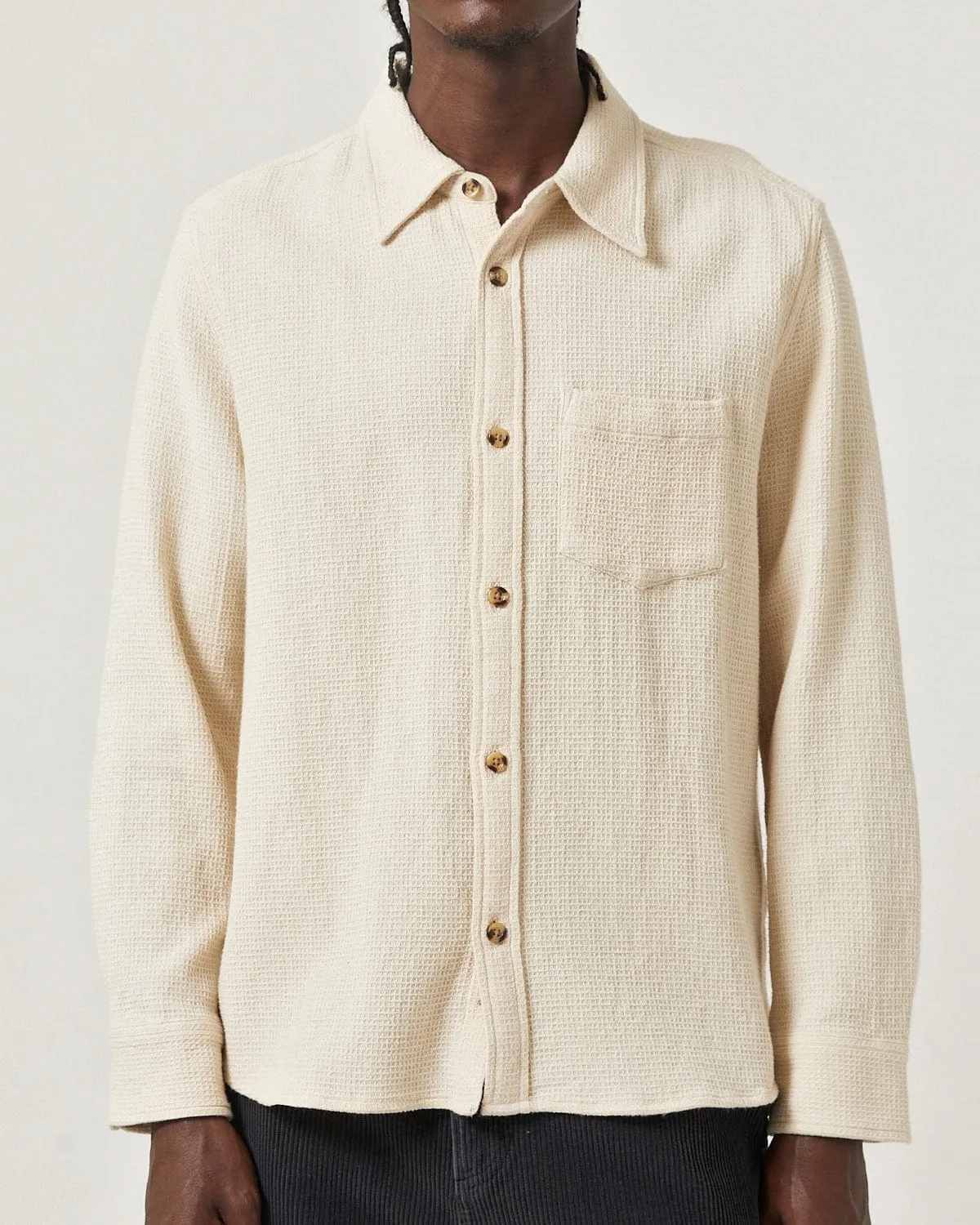 Pigment Dyed Waffle LS - Natural sold by Corridor product image thumbnail 3