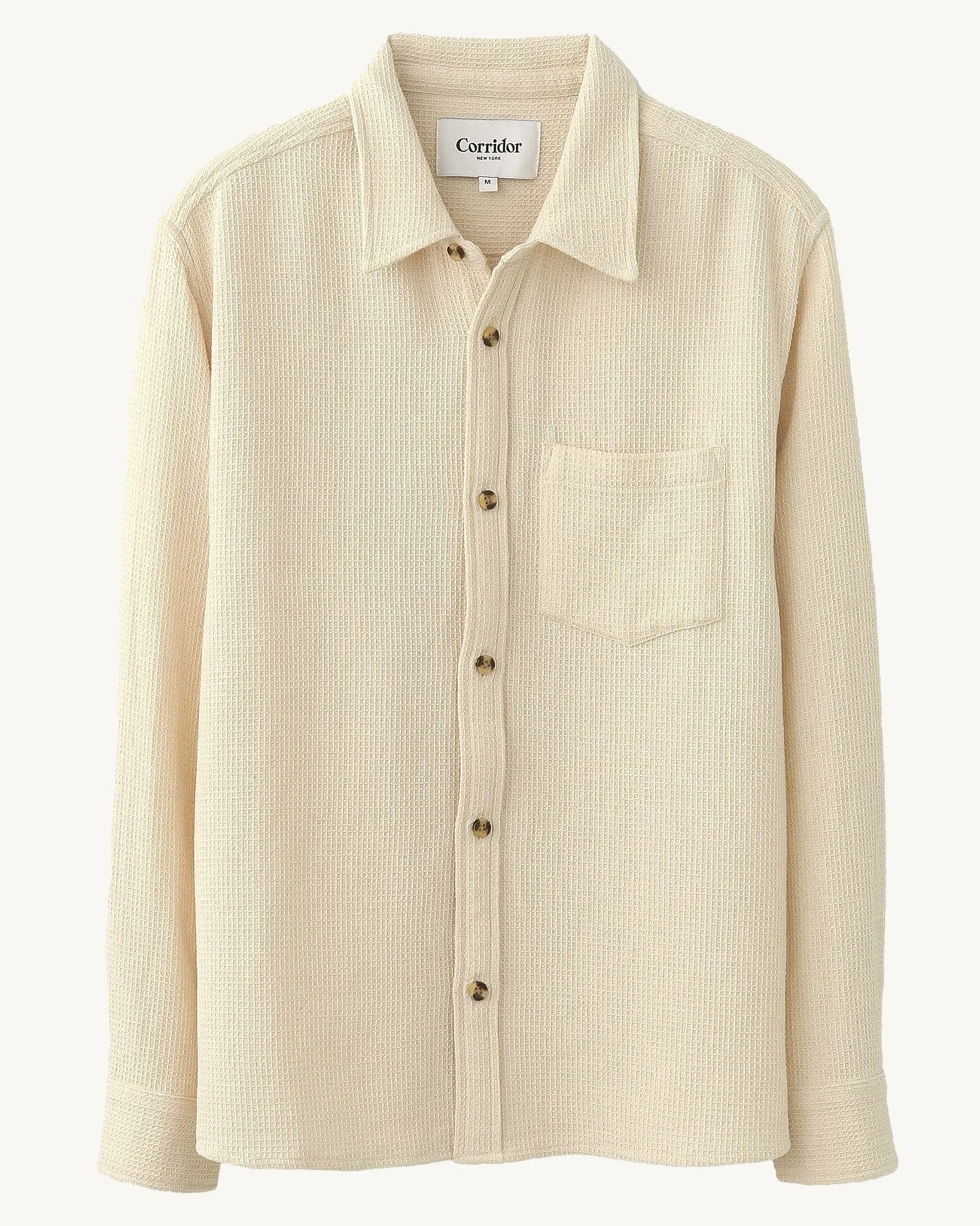 Pigment Dyed Waffle LS - Natural sold by Corridor