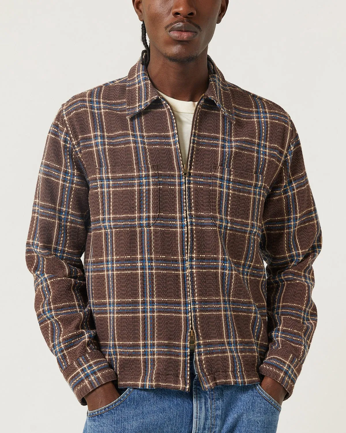 Venice Plaid Zip Shirt sold by Corridor product image thumbnail 3