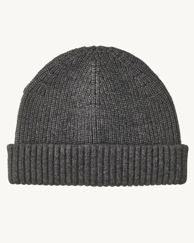 Wool Cashmere Beanie - Grey sold by Corridor