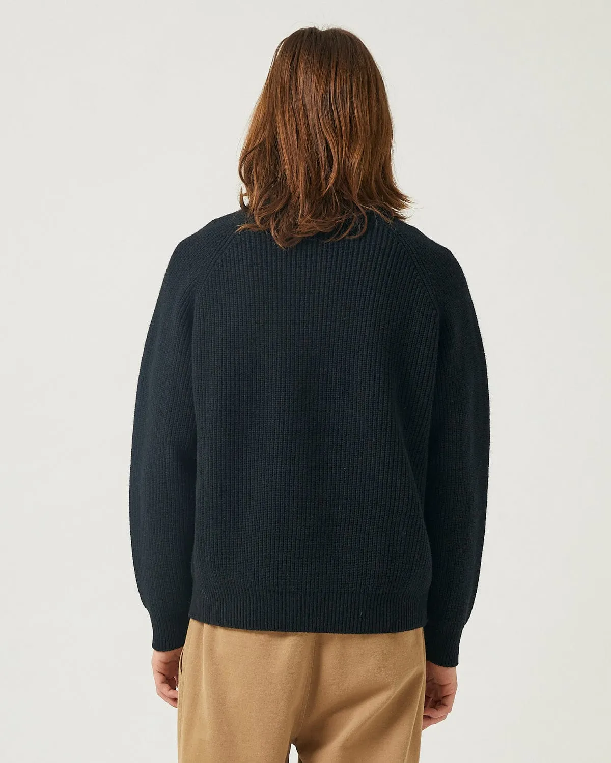 Wool Cashmere Ribbed Crewneck - Black sold by Corridor product image thumbnail 4