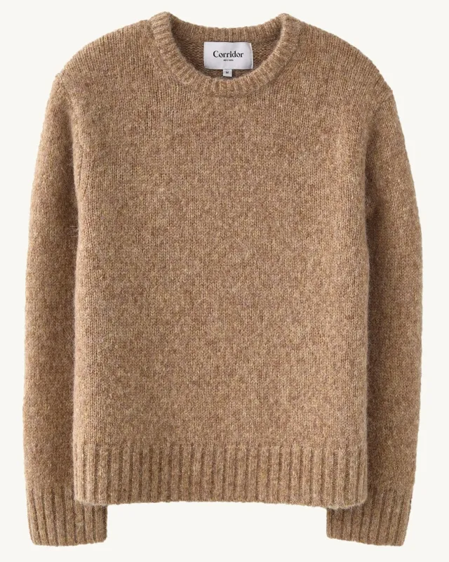 Alpaca Crewneck - Camel sold by Corridor