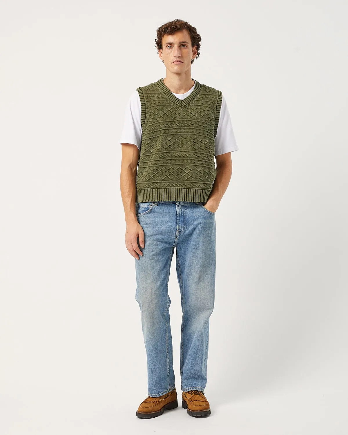 Jacquard Vest - Army sold by Corridor