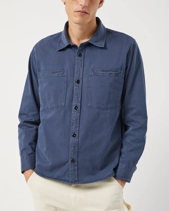 Garment Dye Twill LS - Navy sold by Corridor