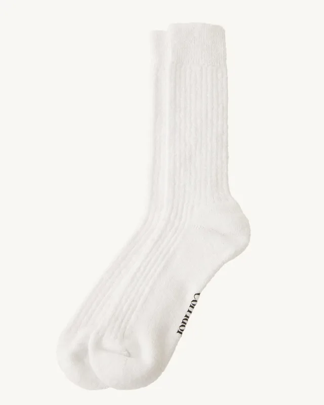 Slub Sock - White made by Corridor