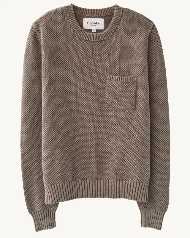 Pocket Crewneck - Brown made by Corridor
