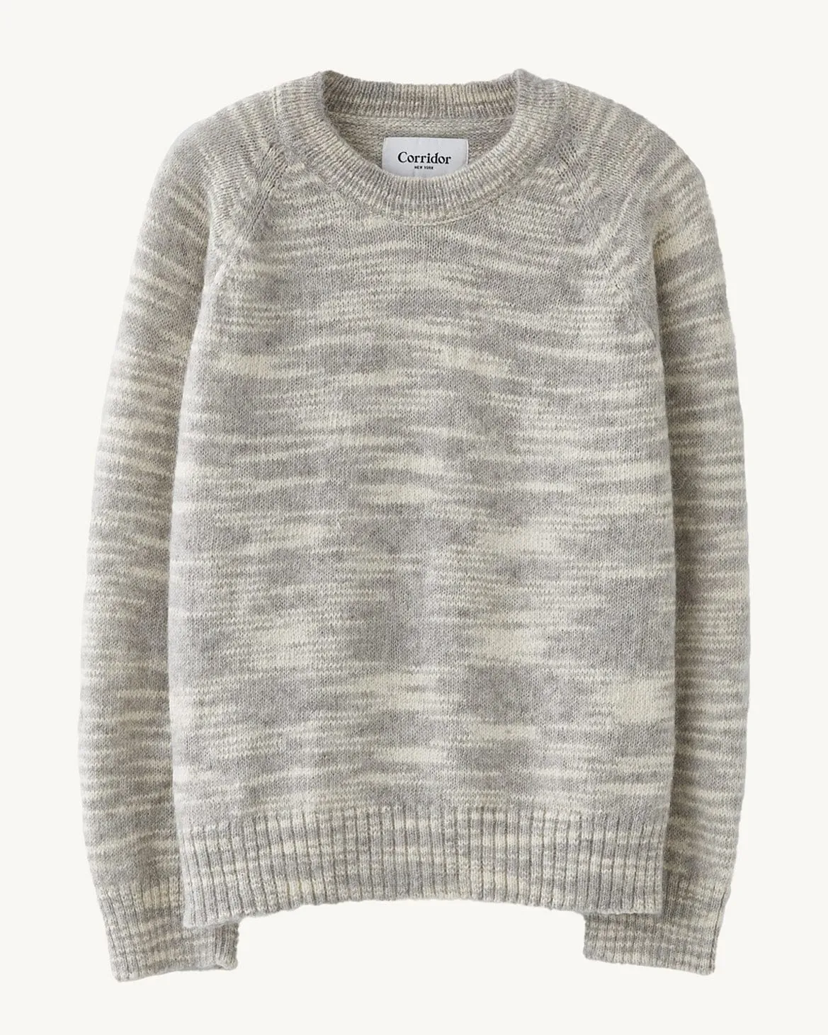 Spacedye Alpaca Crewneck - Grey sold by Corridor