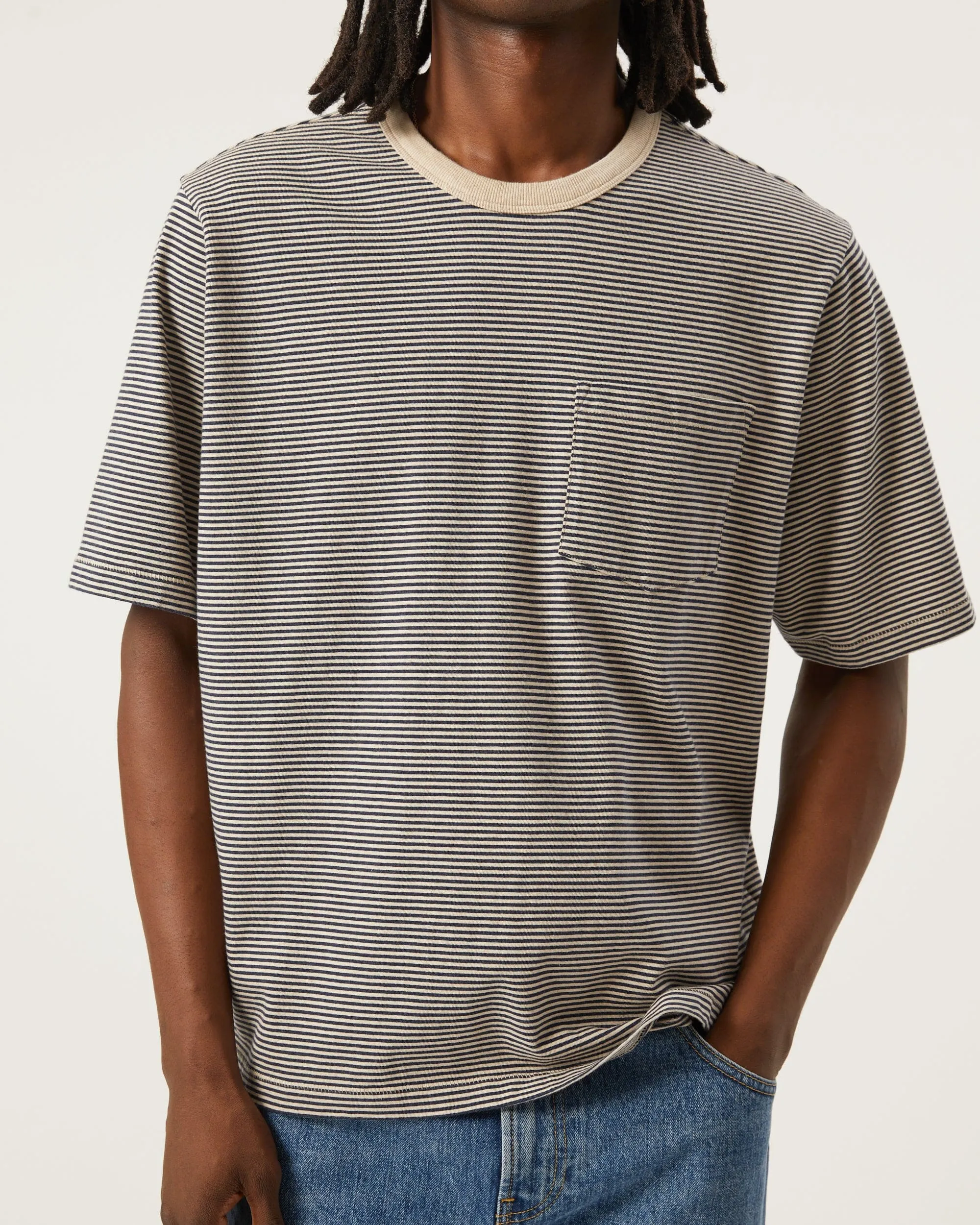 Stripe Tee - Navy sold by Corridor product image thumbnail 2