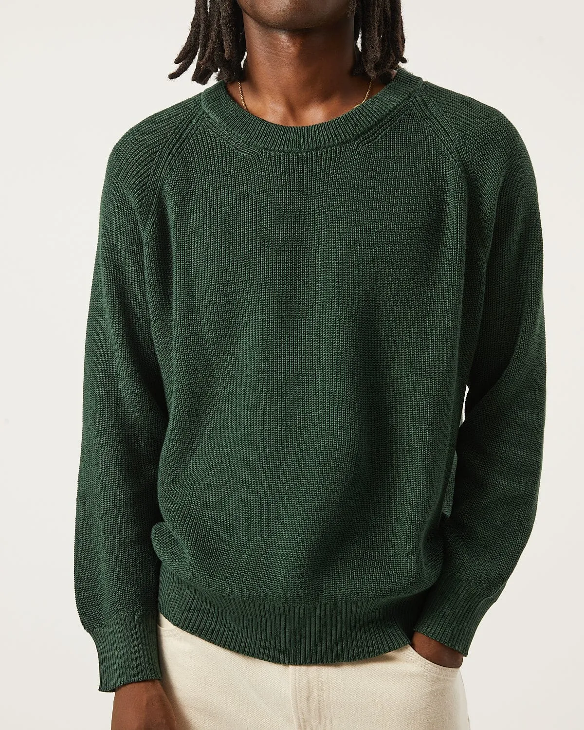 Ribbed Cotton Crewneck - Green sold by Corridor product image thumbnail 2