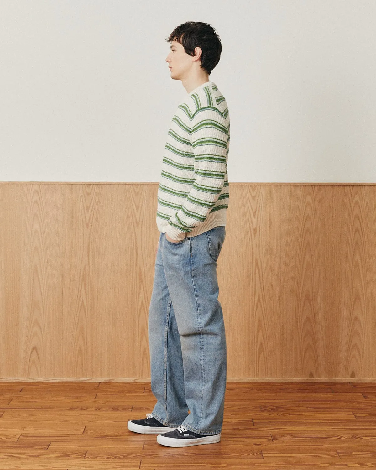 Stripe Linen Silk Crewneck sold by Corridor product image thumbnail 4