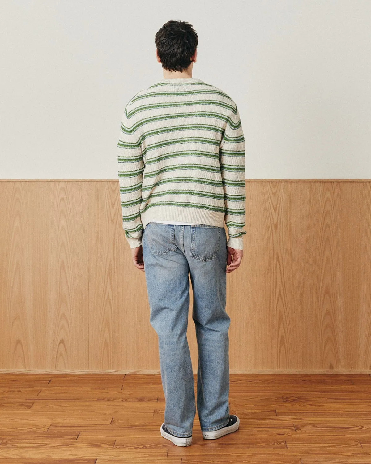 Stripe Linen Silk Crewneck sold by Corridor product image thumbnail 5