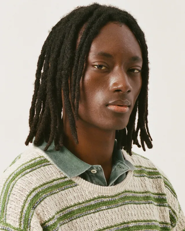 Stripe Linen Silk Crewneck sold by Corridor