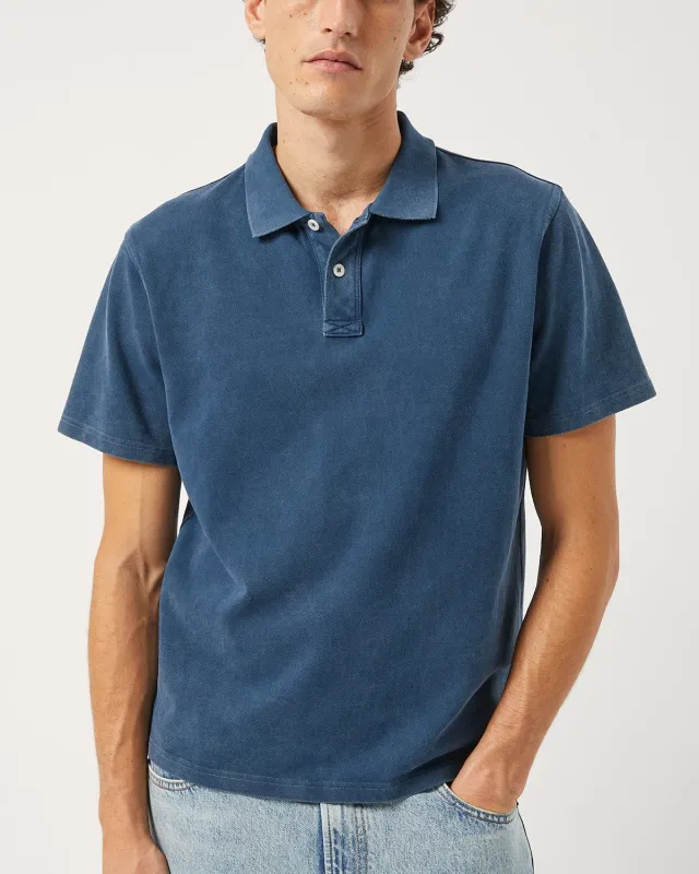 Pique Polo - Navy sold by Corridor