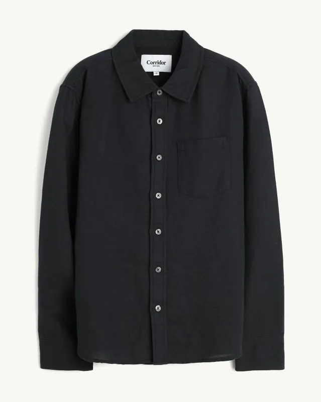 Linen Cotton LS - Black sold by Corridor